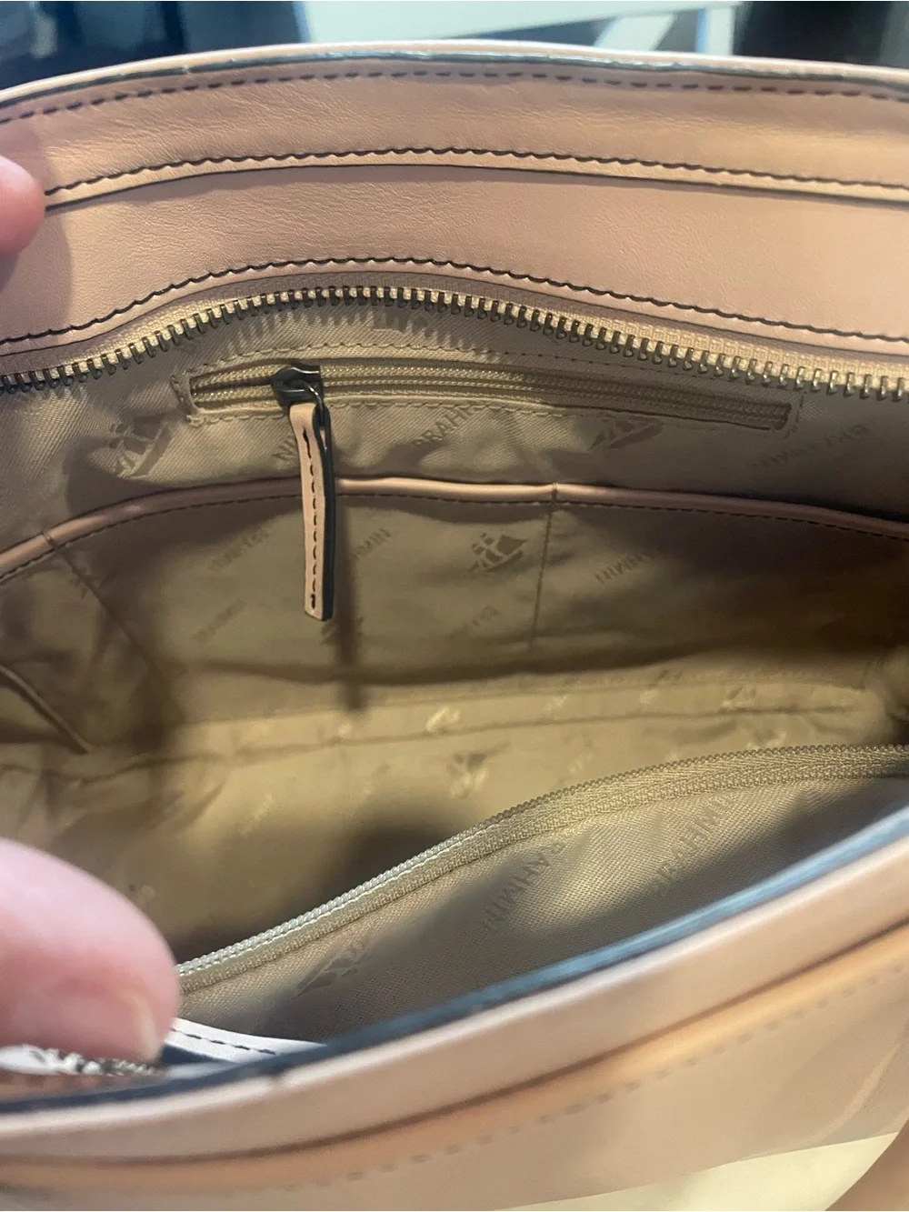 Brahmin Blush Pink Leather Satchel with Top Handles
